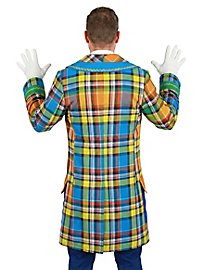 Brightly colored checkered clown jacket for men