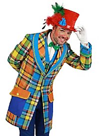 Brightly colored checkered clown jacket for men
