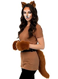 Brunt rævkostume-sæt