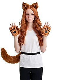 Brunt rævkostume-sæt