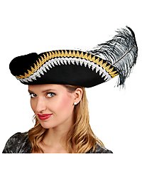 Buccaneer tricorn hat made of wool felt