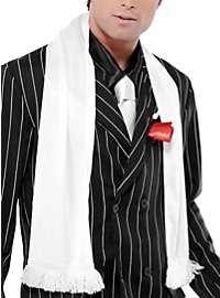 Bufanda Años 20 Blanca Con Flecos