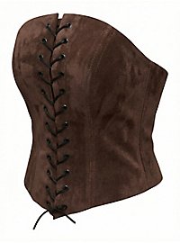 Bustier aus Veloursleder schwarz 