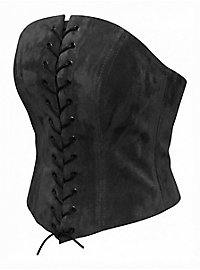 Bustier aus Veloursleder schwarz 