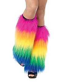 Calentadores De Piernas De Pelo Arcoíris