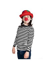 Camicia a righe per bambini a maniche lunghe in bianco e nero - adatta per tutti i giorni