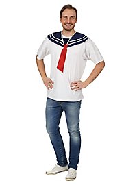 Camicia da marinaio con colletto blu