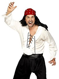 Camisa De Pirata Blanca Con Cordones