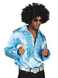 Camisa De Volantes De Estrella Del Pop Azul Celeste