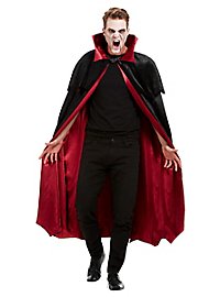 Cape de vampire en velours noir-rouge