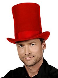Cappello a cilindro extra alto rosso