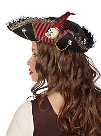 Cappello a tricorno con tesoro pirata