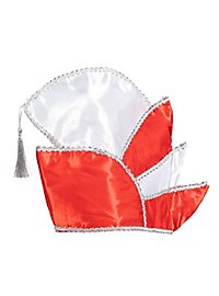 Cappello da principe del carnevale rosso e bianco