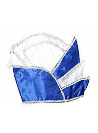 Cappello da principe di Carnevale blu e bianco