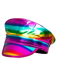 Cappello del capitano arcobaleno metallico