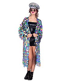 Cappotto in paillettes argento