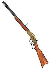 Carabine « Winchester » en laiton gravée Arme décorative