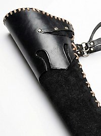 Carquois médiéval noir ton sur ton
