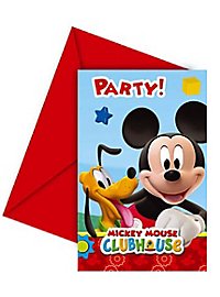 Cartes d'invitation Mickey Mouse 6 pièces