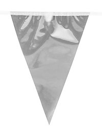 catena di gagliardetti 10 metri argento metallizzato