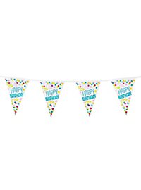 Catena di gagliardetti Happy Birthday da 6 metri
