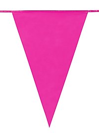 Catena di gagliardetti rosa da 10 metri
