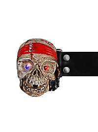 Ceinture LED crâne de pirate (Article défectueux)