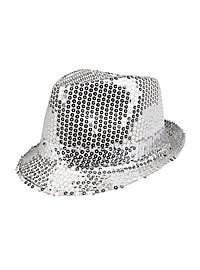 Chapeau à paillettes argent