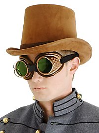 Chapeau de cocher steampunk marron