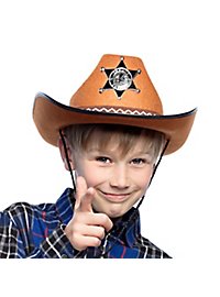 Chapeau de cow-boy brun pour enfant