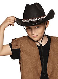 Chapeau de cowboy pour enfants noir