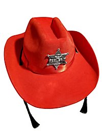 Chapeau de cowgirl rouge