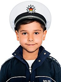 Chapeau de police pour enfants blanc