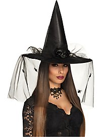 Chapeau de sorcière avec araignées