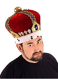 Chapeau en peluche couronne royale