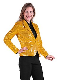 Chaqueta De Lentejuelas Para Mujeres Dorada