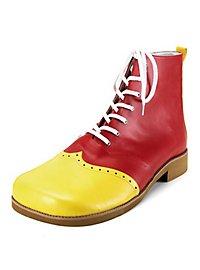 Chaussures de clown jaunes et rouges