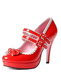 Chaussures de soubrette rouges