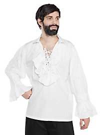 Chemise à volants Renaissance blanche