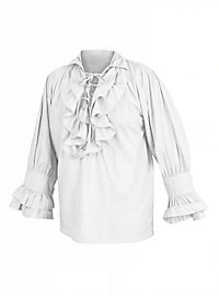 Chemise à volants Renaissance blanche