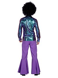 Chemise années 70 Disco Dancer violette
