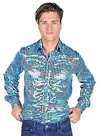 Chemise disco turquoise