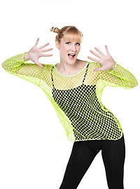 Chemise en filet vert fluo