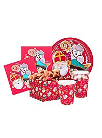 Christmas party decoration set 36 pieces for 6 persons