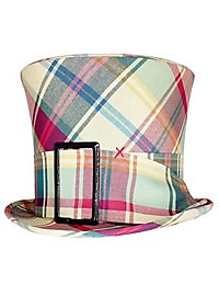 Cilindro inglese con motivo a quadri magenta e blu – Pippo