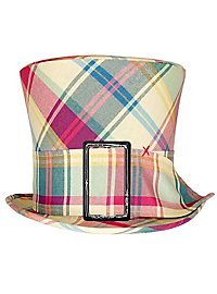 Cilindro inglese con motivo a quadri magenta e blu – Pippo