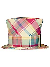 Cilindro inglese con motivo a quadri magenta e blu – Pippo