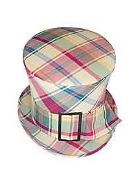 Cilindro inglese con motivo a quadri magenta e blu – Pippo