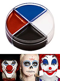 Creme Schminke Clown blau-rot-schwarz-weiß 15ml