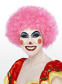 Clown pink Perücke